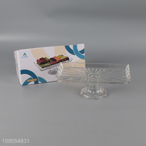Top products clear glass tabletop decor fruits dessert serving plate