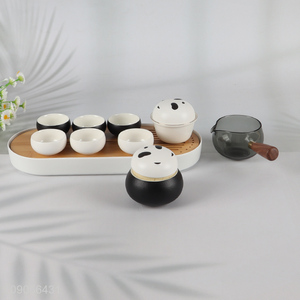 Good quality Chinese-Style ceramic stoneware teapot teacup set for sale