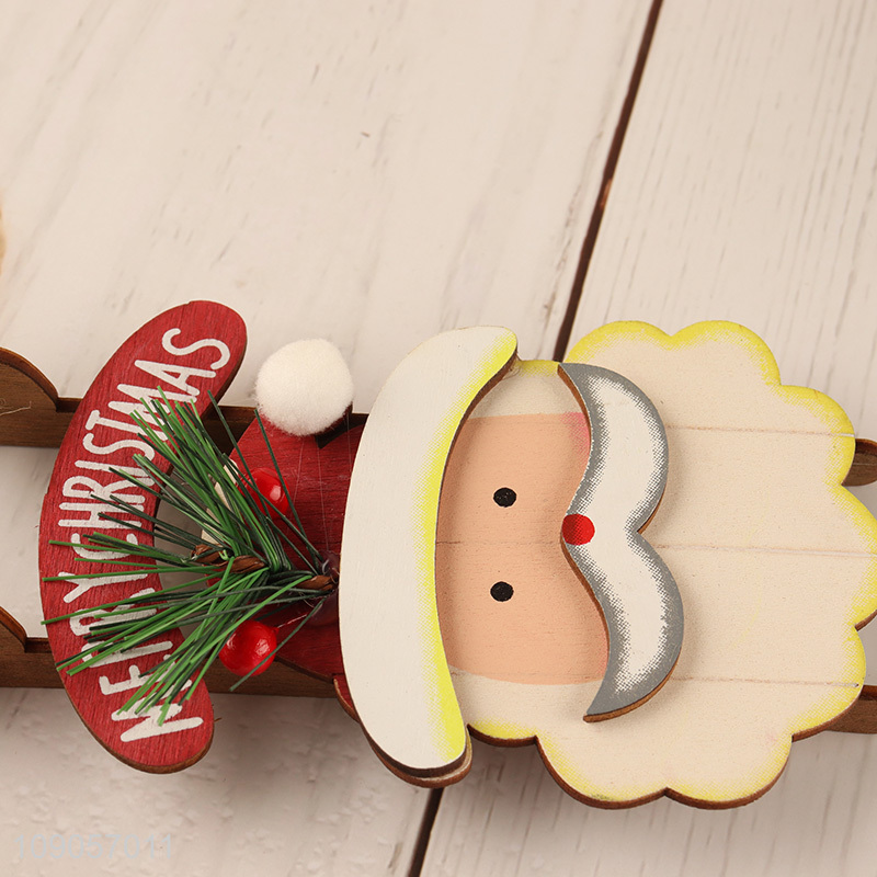 Online Wholesale Wooden Santa Claus Shaped Christmas Tree Hanging Ornaments Wooden Crafts