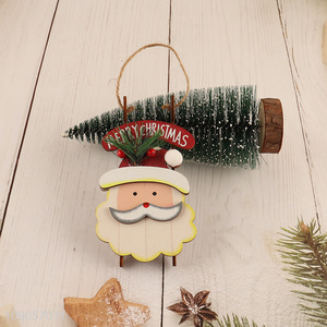 Online Wholesale Wooden Santa Claus Shaped Christmas Tree Hanging Ornaments Wooden Crafts