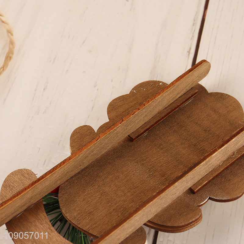 Online Wholesale Wooden Santa Claus Shaped Christmas Tree Hanging Ornaments Wooden Crafts