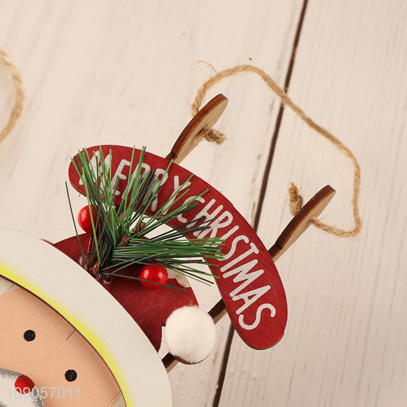 Online Wholesale Wooden Santa Claus Shaped Christmas Tree Hanging Ornaments Wooden Crafts