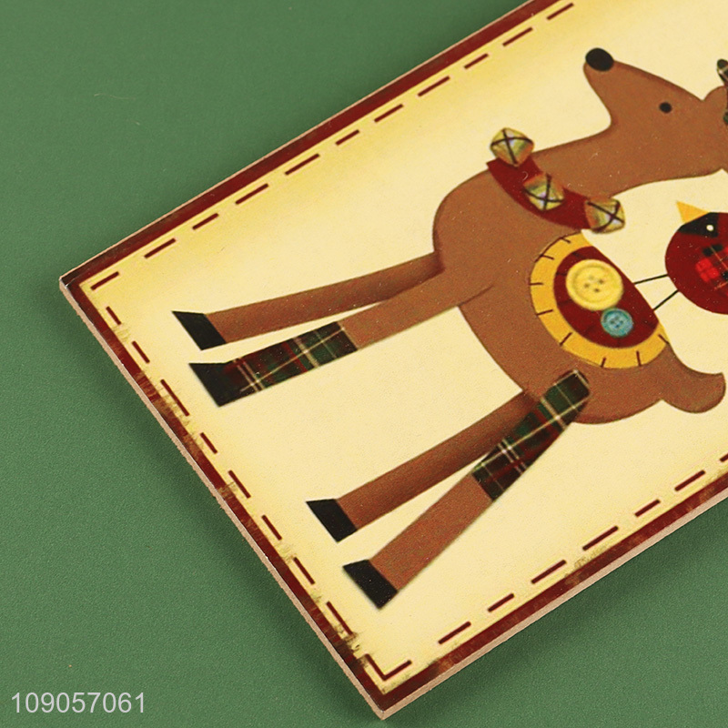 High Quality Christmas Plaque Board Wooden Hanging Sign Christmas Door Decorations