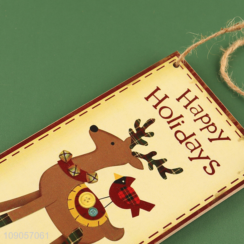 High Quality Christmas Plaque Board Wooden Hanging Sign Christmas Door Decorations