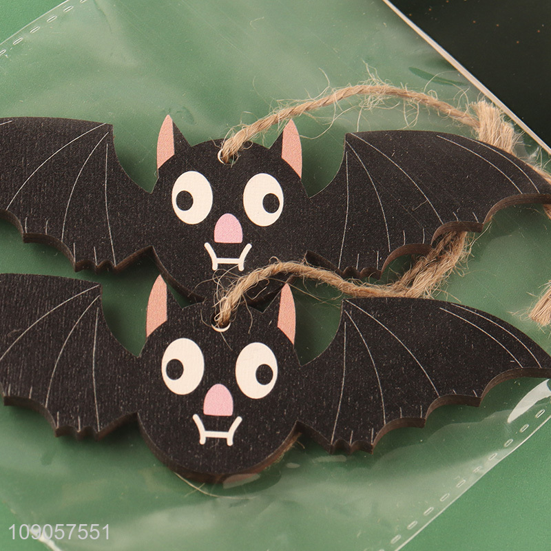 Popular Product Halloween Wooden Bat Hanging Ornaments for Home Party Wall Decor