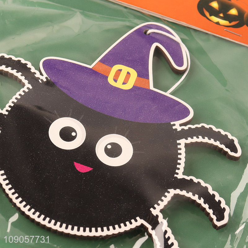 Online Wholesale Lighted Halloween Wooden House Hanging Ornaments Halloween Wooden Decorations