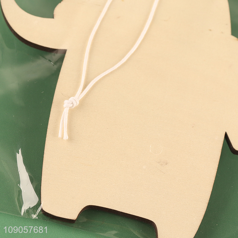 Promotional Halloween Wooden Bear Decorations Halloween Wooden Hanging Ornaments