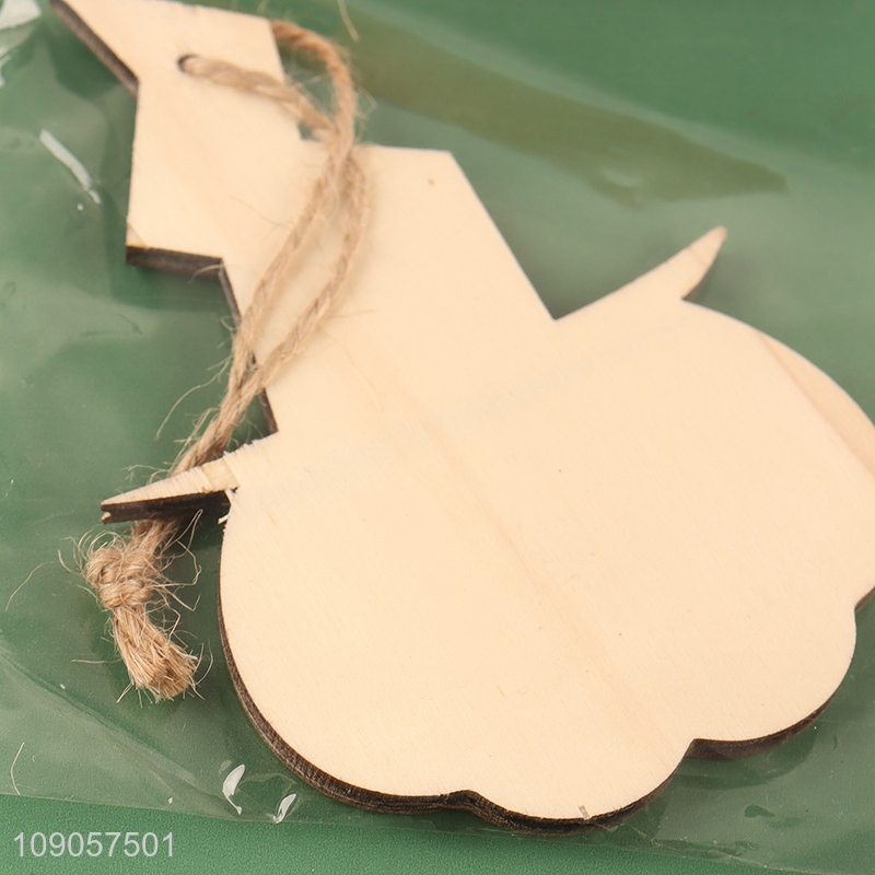 Factory Price Halloween Wooden Pumpkin Hanging Ornaments Wooden Pumpkin Pendants