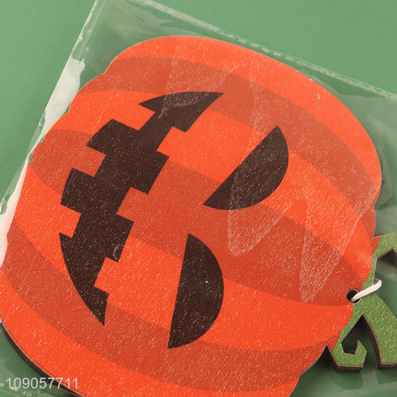 China Imports Halloween Wooden Hanging Ornaments Wooden Pumpkin Hanging Decorations