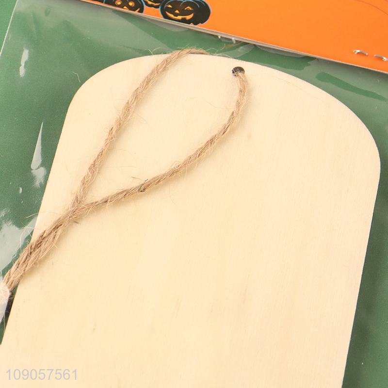 Good Quality Halloween Wooden Hanging Decorations Wooden RIP Tombstones Ornaments