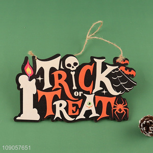 Popular Product Halloween Trick or Treat Door Sign Halloween Wooden Hanging Decorations
