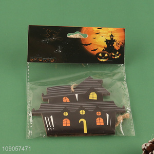 New Arrival Halloween Wooden House Decorations Halloween Wooden Hanging Ornaments