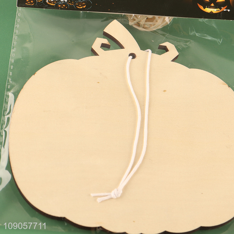 China Imports Halloween Wooden Hanging Ornaments Wooden Pumpkin Hanging Decorations