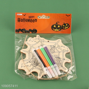 High Quality DIY Coloring Halloween <em>Wooden</em> <em>Craft</em> Kit Halloween Decorations