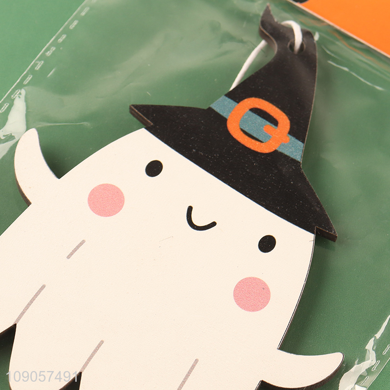 New Product Halloween Wooden Hanging Decorations Wooden Ghost Hanging Ornaments