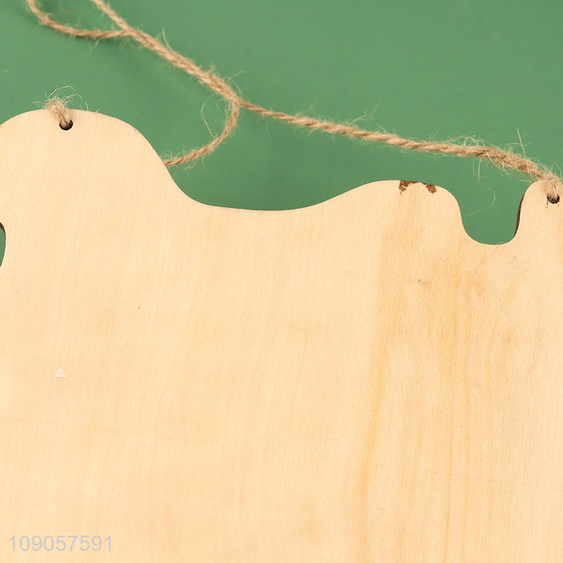 New Product Halloween Trick or Treat Wooden Door Decorations Wooden Hanging Ornaments