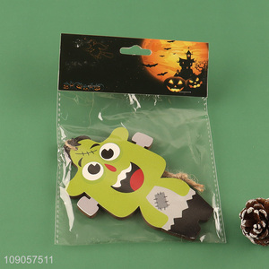 China Imports Halloween Wooden Hanging Decorations with Rope for Home Party Decor