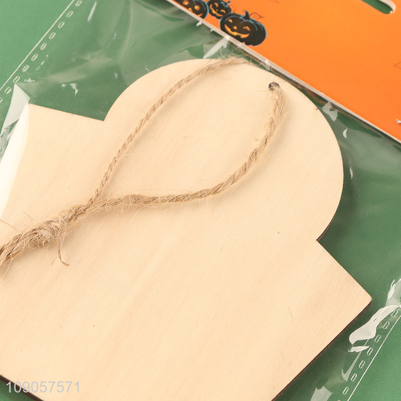 New Arrival Halloween Wooden Hanging Ornaments Wooden RIP Tombstones Decorations