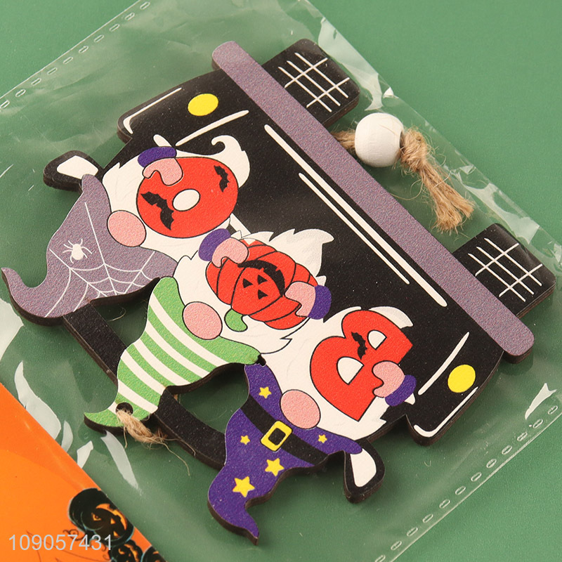 Online Wholesale Halloween Wooden Hanging Ornaments Wooden Pumpkin Car Pendants