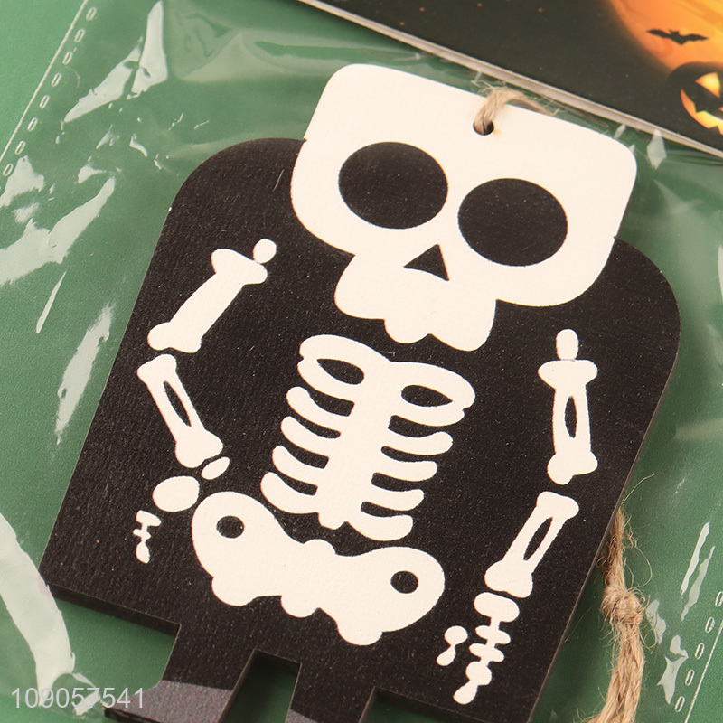 High Quality Halloween Wooden Skeleton Decorations Halloween Wooden Hanging Ornaments