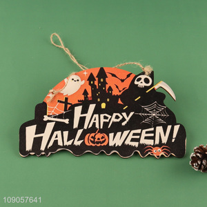 High Quality Happy Halloween Wooden Door Sign Halloween Wooden Hanging Ornaments