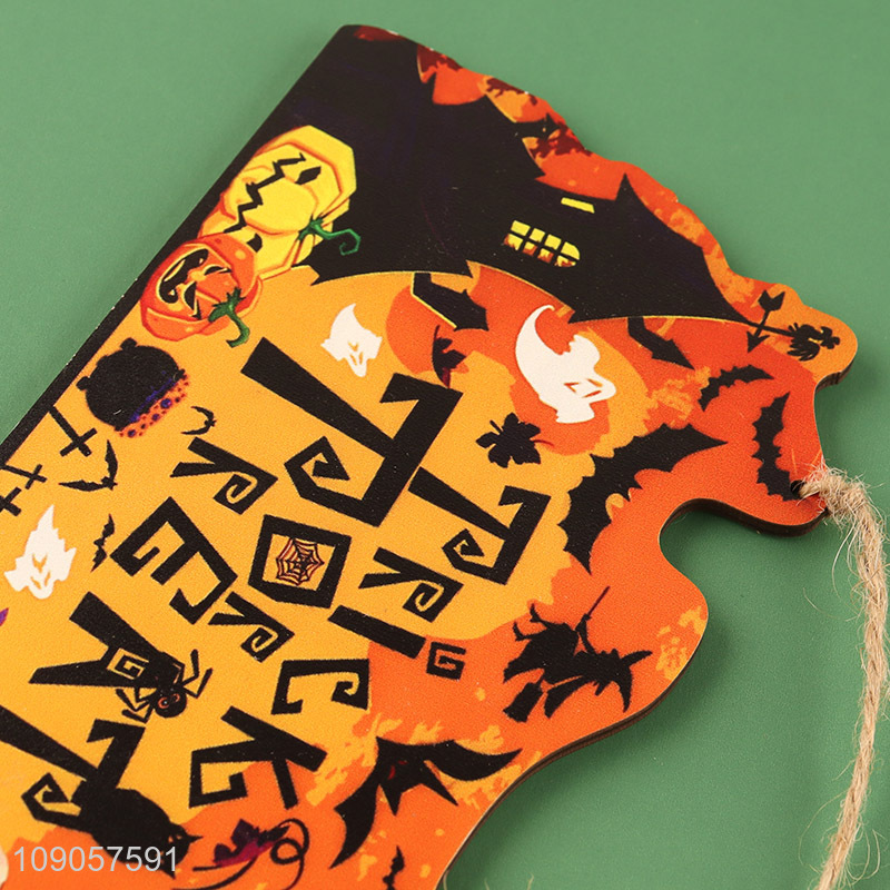 New Product Halloween Trick or Treat Wooden Door Decorations Wooden Hanging Ornaments