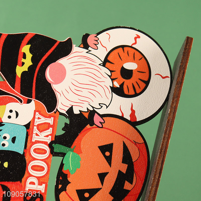 Online Wholesale Halloween Wooden Table Decorations Halloween Boo Spooky Wooden Signs