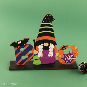 Good Quality Halloween Wooden Table Decorations Halloween Boo Signs for Indoor Decor