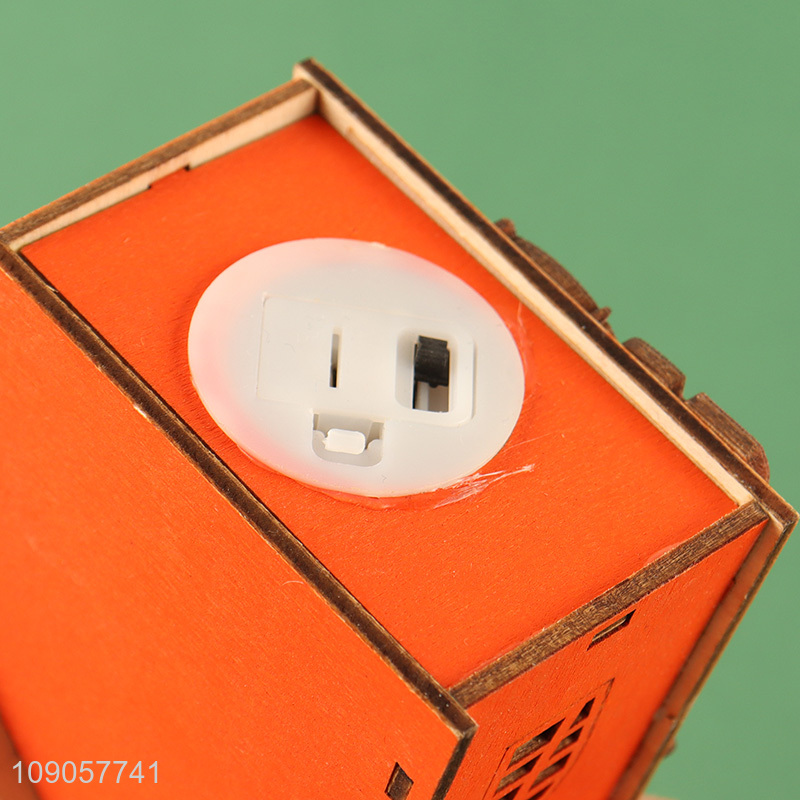 High Quality Lighted Halloween Wooden House Hanging Ornaments for Home Decor