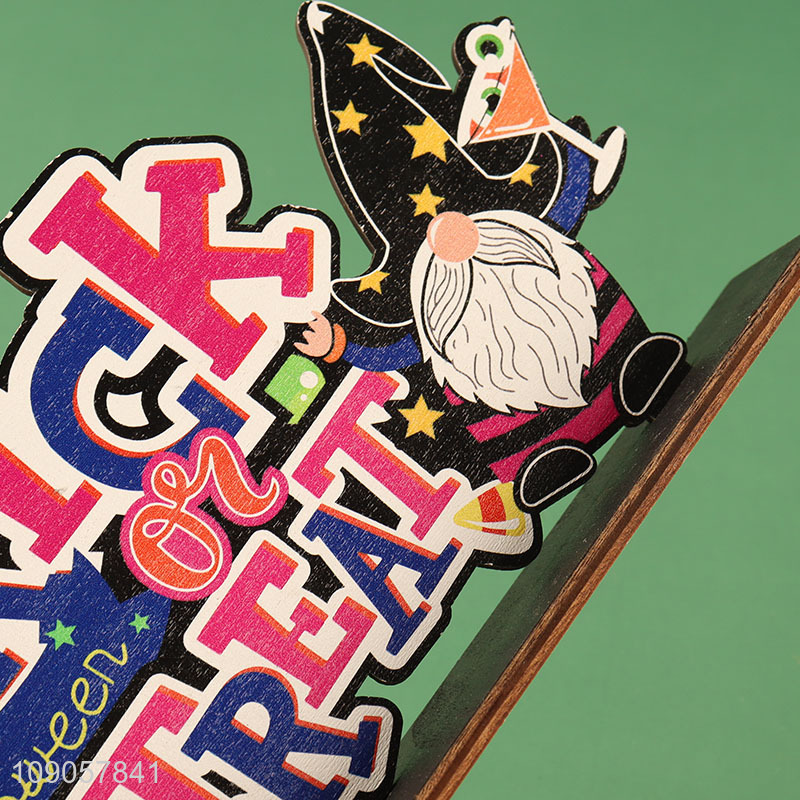 High Quality Halloween Wooden Table Decorations Halloween Trick or Treat Signs