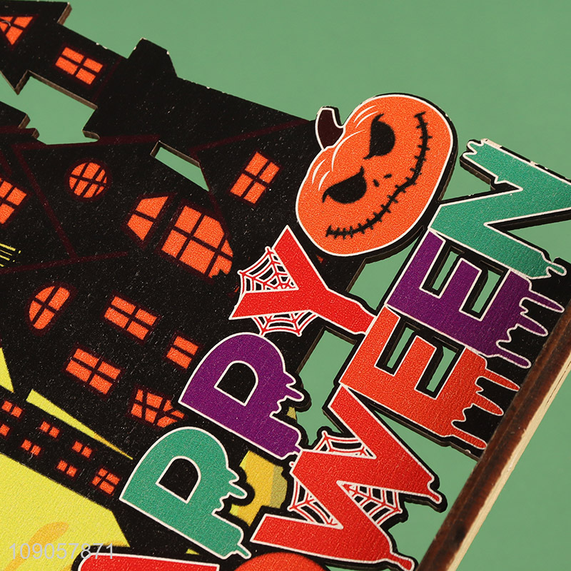 New Arrival Happy Halloween Wooden Signs Halloween Wooden Table Centerpieces