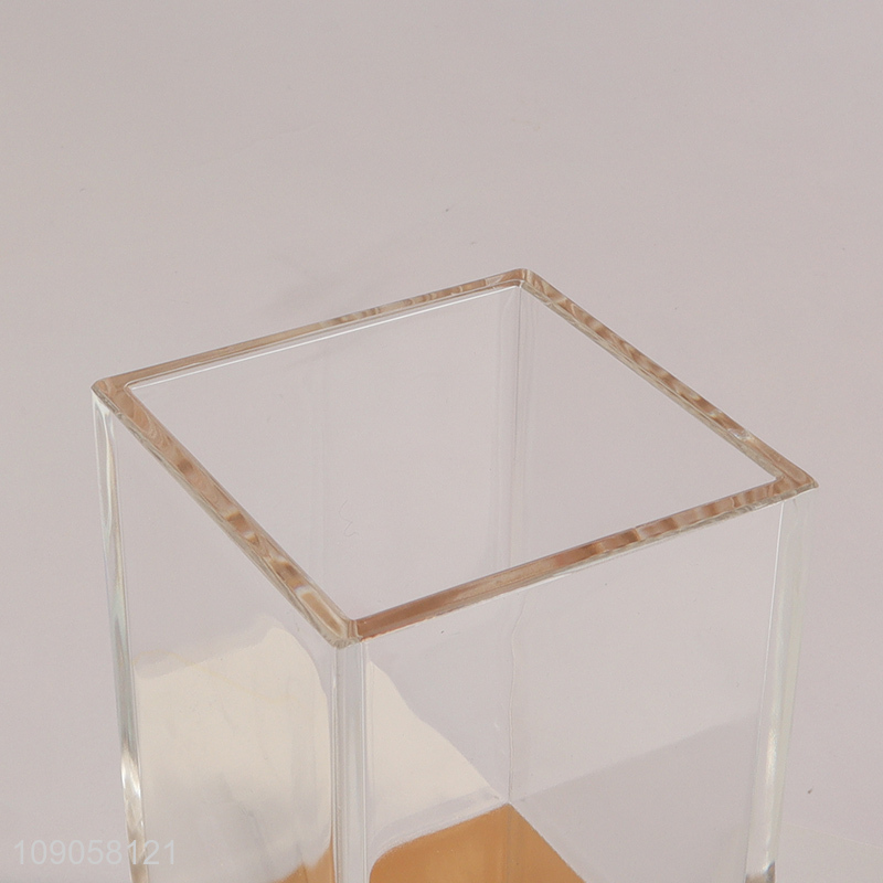 Best selling acrylic clear school office acrylic pen holder pen container