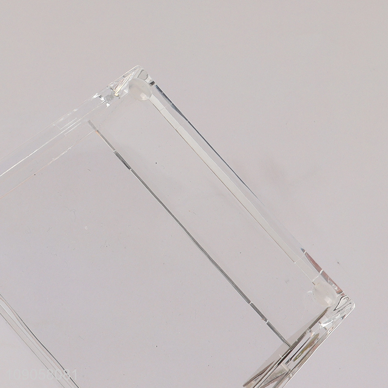 Good selling clear acrylic paper memo pad sticky note holder for office