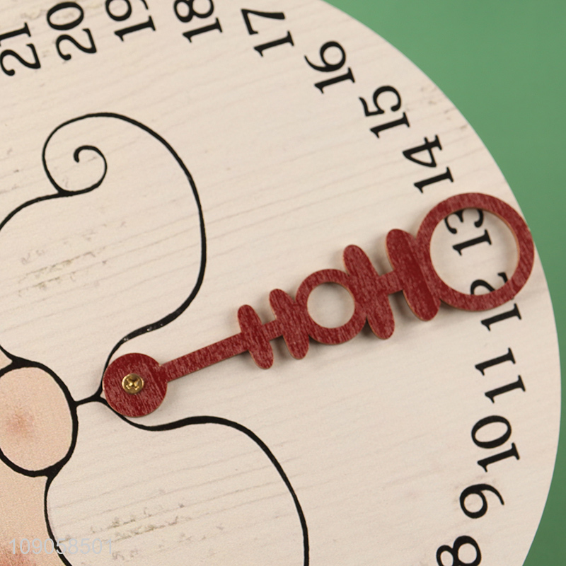 Wholesale Wooden Santa Claus Advent Calendar Hanging Christmas Counterdown Calender