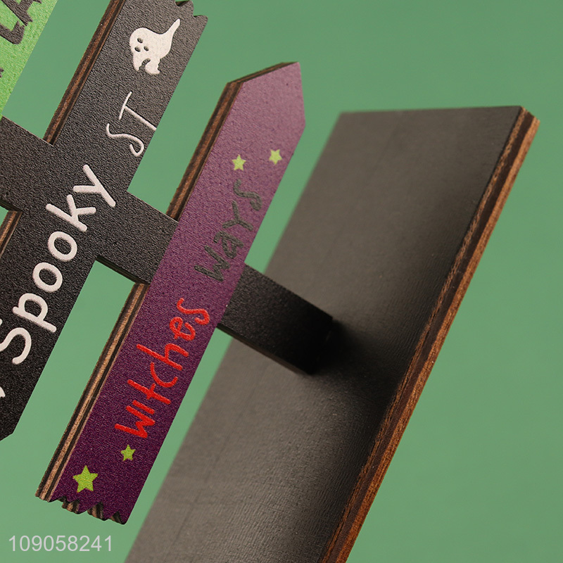 Good Quality Halloween Wooden Table Signs Ornaments Wooden Table Centerpieces