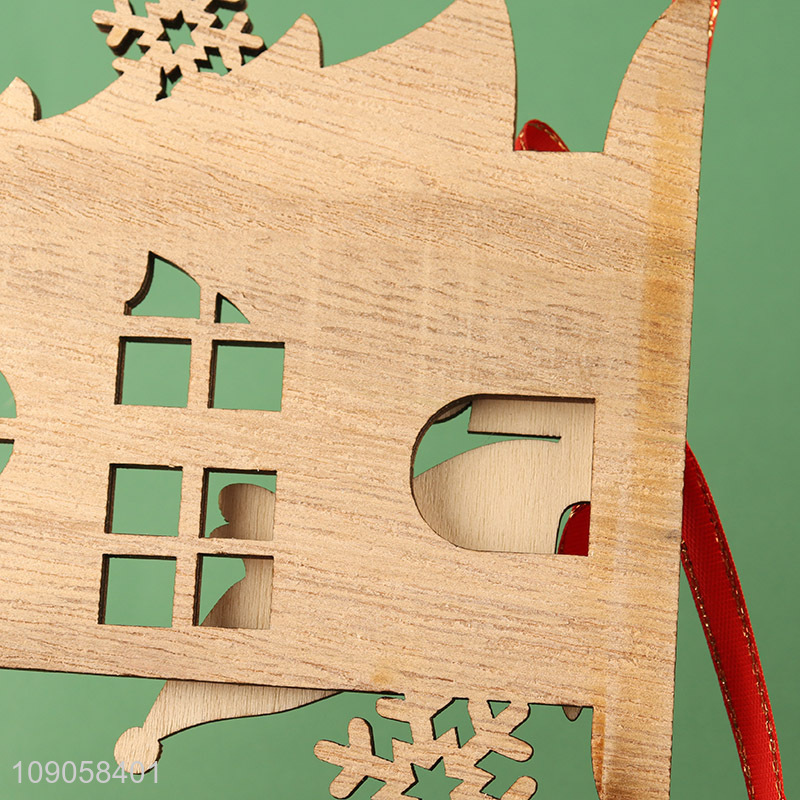 New Arrival Christmas Wooden Hanging Ornaments Christmas Tree Wooden Decorations