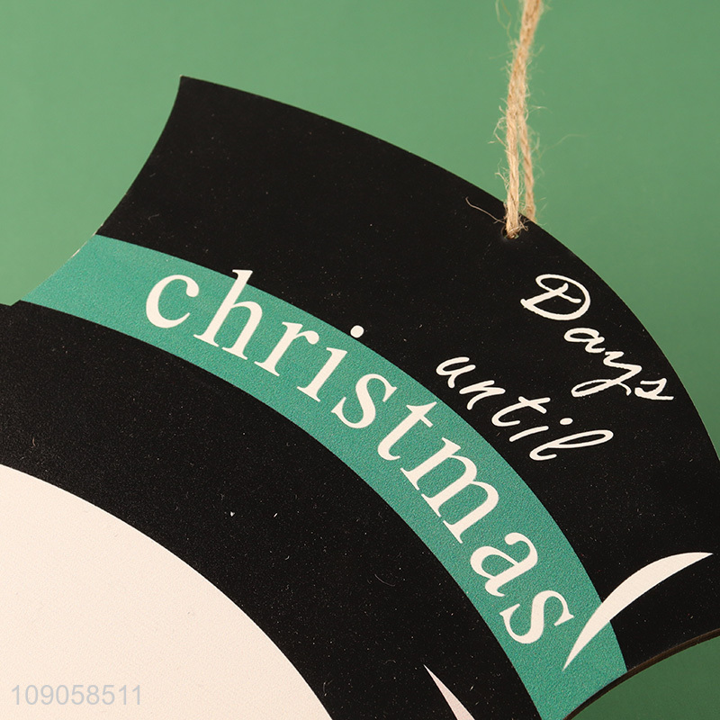 New Product Wooden Christmas Snowman Advent Calendar Reusable Hanging Countdown Calendar