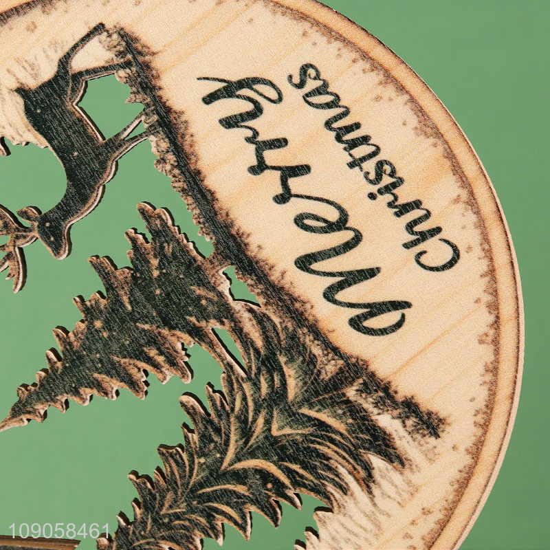 Wholesale Wooden Hanging Christmas Tree Ornaments for Christmas Tree Decorations