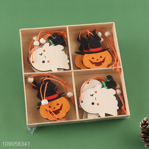 Good Quality 12PCS Halloween Wooden Decorations Halloween Wooden Hanging Ornaments