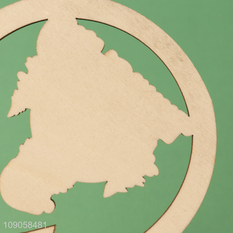 Factory Price Christmas Tree Hanging Wooden Ornaments Hanging Wooden Decorations