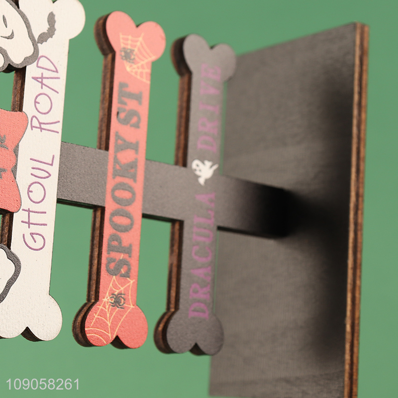 Wholesale Halloween Table Decor Wooden Table Centerpieces for Halloween Party Decor