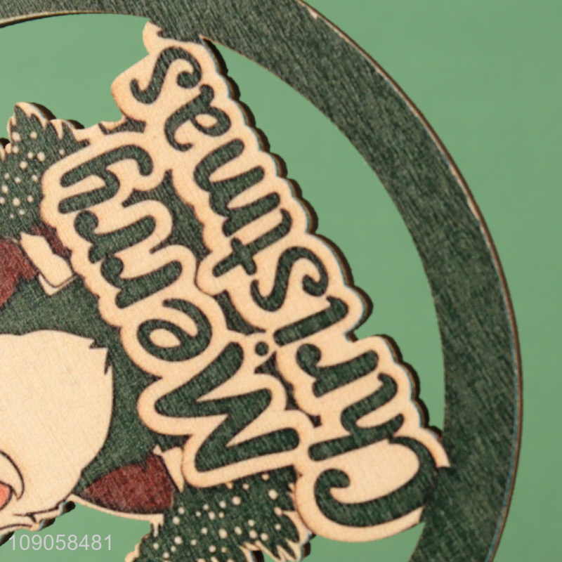 Factory Price Christmas Tree Hanging Wooden Ornaments Hanging Wooden Decorations