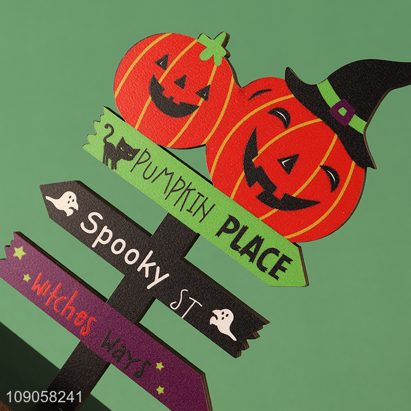 Good Quality Halloween Wooden Table Signs Ornaments Wooden Table Centerpieces