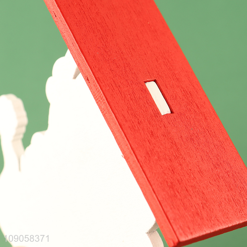 Good Quality Wooden Santa Claus Tabletop Decorations Christmas Table Centerpieces