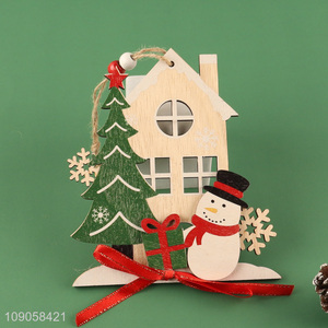 Factory Wholesale Christmas Wooden Ornaments Christmas Tree Hanging Decorations