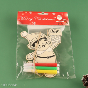 New Product DIY Coloring <em>Wooden</em> Christmas <em>Craft</em> Kit <em>Wooden</em> Art Crafts Supplies