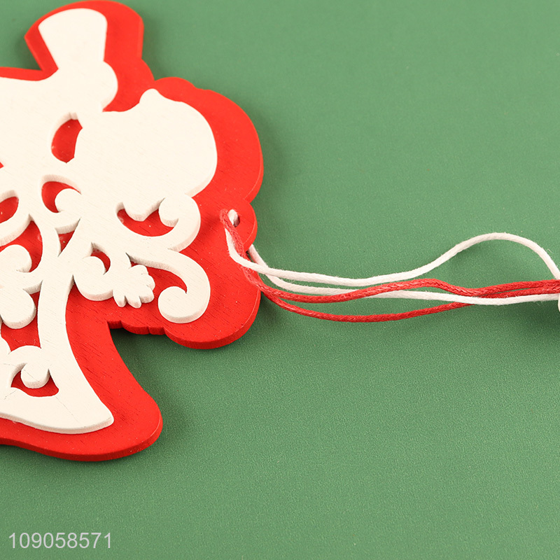 Good Quality 2PCS Wooden Christmas Ornaments Christmas Wooden Hanging Ornaments