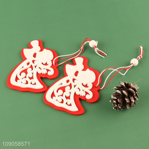 Good Quality 2PCS Wooden Christmas Ornaments Christmas Wooden Hanging Ornaments