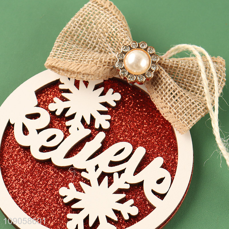 Hot Selling Christmas Tree Wooden Hanging Ornaments Christmas Tree Decorations