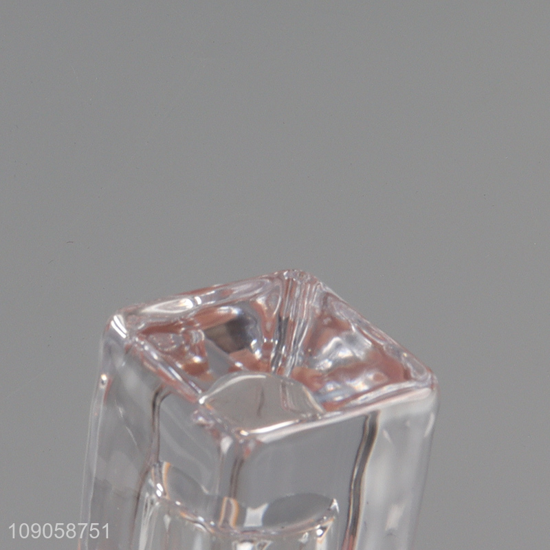 China factory transparent glass candlestick candle holder for home decor